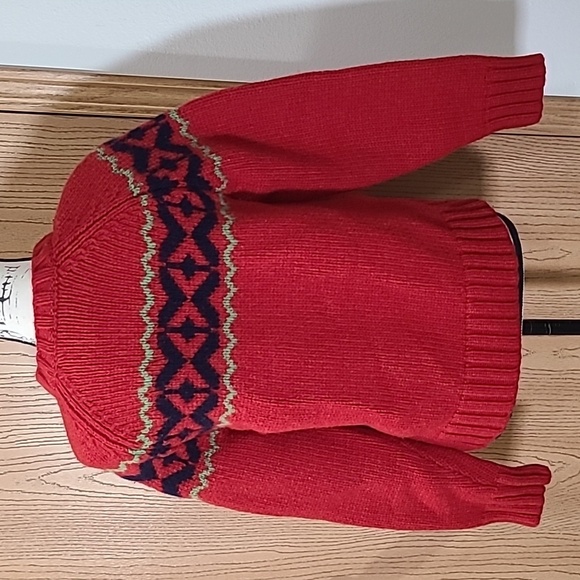 Vintage 90s y2k Abercrombie & Fitch lambswool chunky knit cozy Christmas sweater - Picture 3 of 5